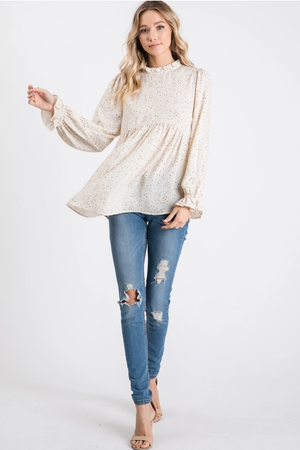 Chelsea Long Sleeve Top - Ivory