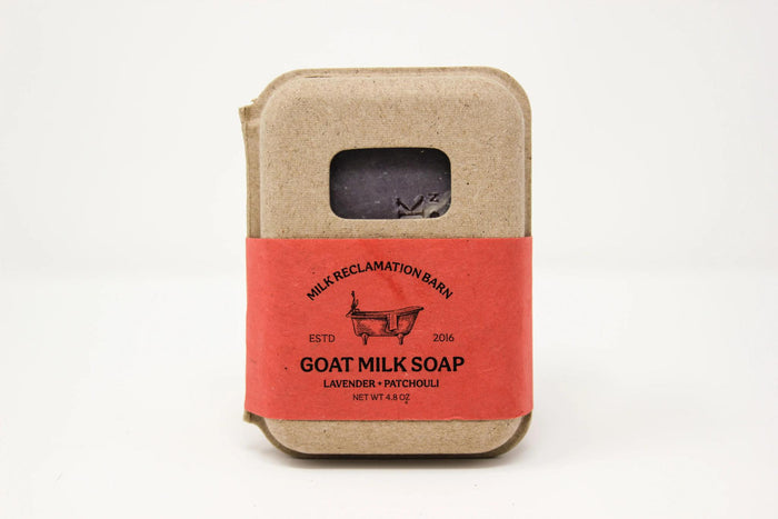 Hand Crafted Bar Soap in Sustainable Packaging - Goat Milk Lavender Patchouli
