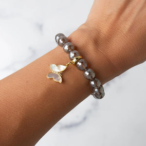 Lenny & Eva Butterfly Mother of Pearl Charm