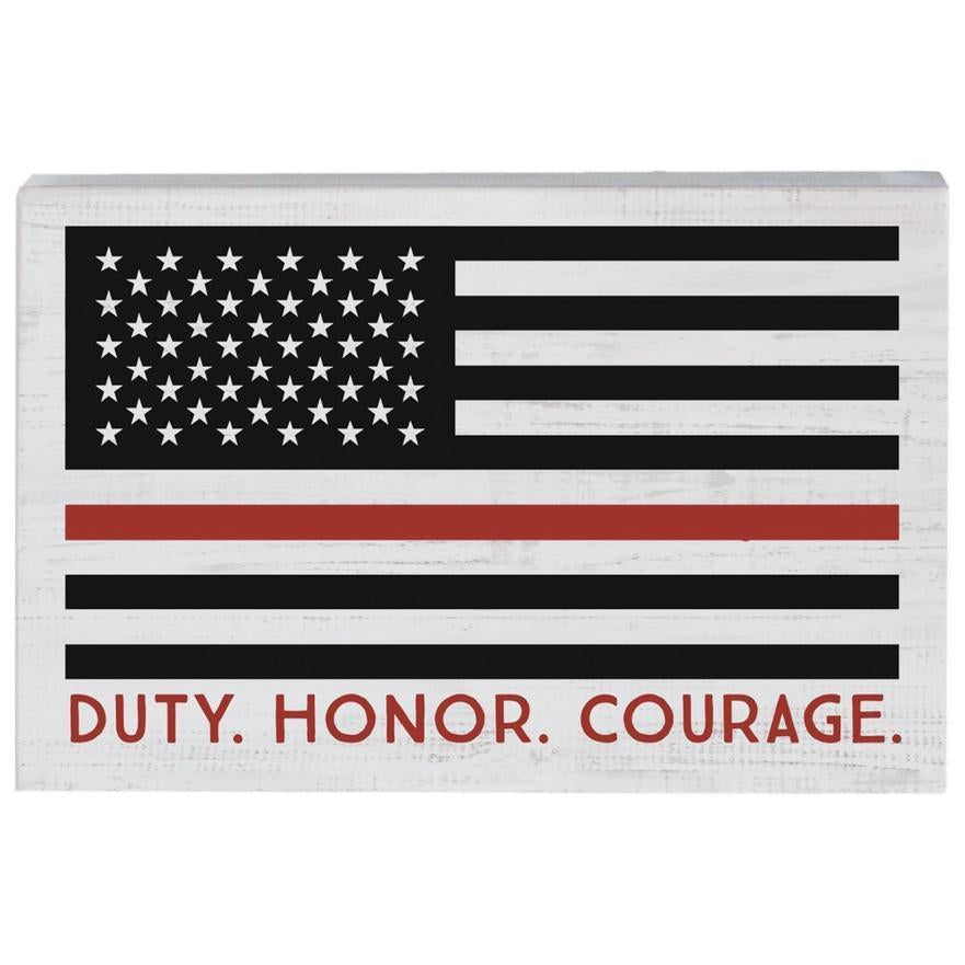 Duty Firefighter Flag - Small Talk Rectangle