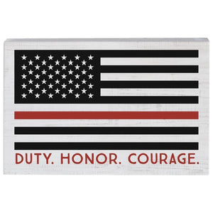 Duty Firefighter Flag - Small Talk Rectangle