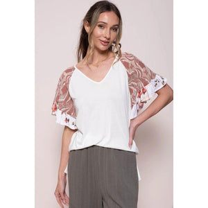 Opal Solid Knit Top - Ivory