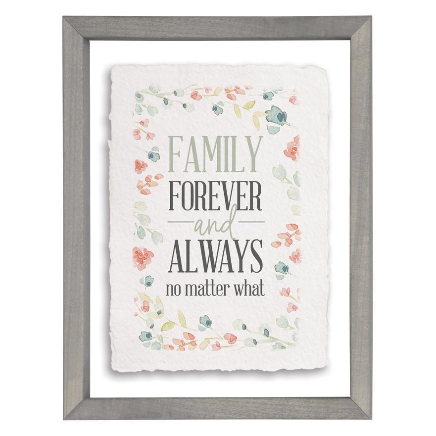Family Forever Florals - Floating Wall Art Rectangle