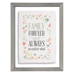 Family Forever Florals - Floating Wall Art Rectangle