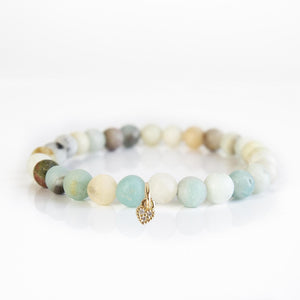 Lenny & Eva Bracelet -Gemstone Heart Bracelet Amazonite
