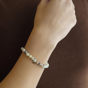Lenny & Eva Bracelet -Gemstone Heart Bracelet Amazonite