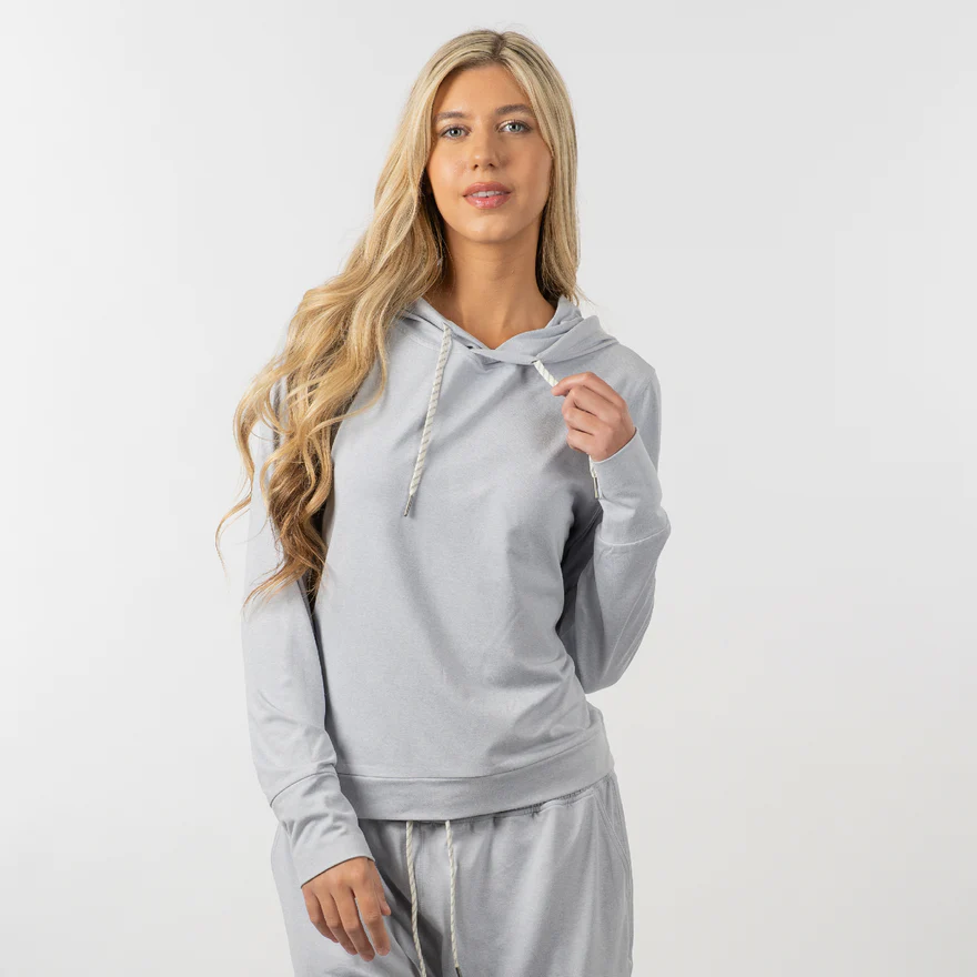 Ladies Dawn to Dusk Soft Jersey Hooded Pullover - XSmall