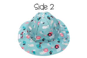 Kids UPF50+ Patterned Sun Hat - Pink Zoo