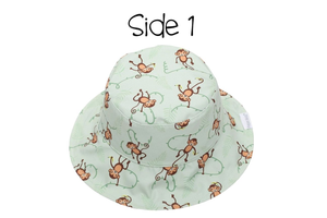 Kids UPF50+ Patterned Sun Hat - Lion/Monkey