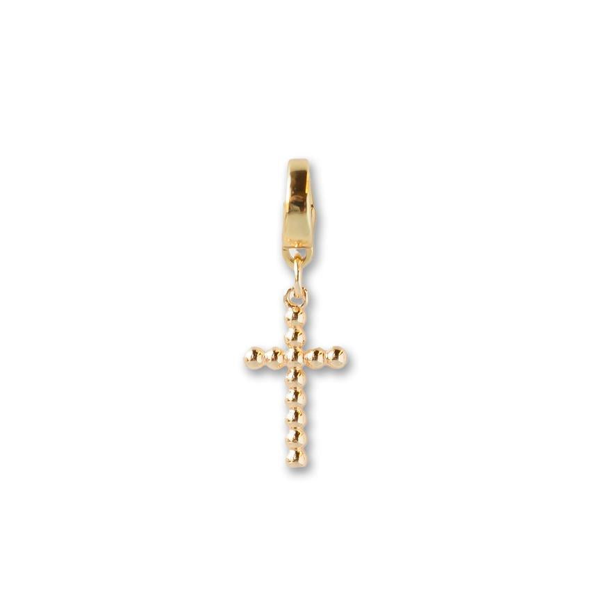 Lenny & Eva Dot Cross Gold Charm