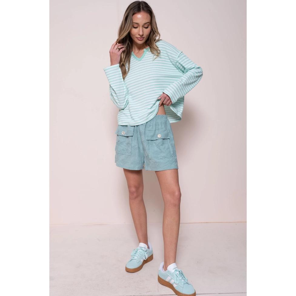 Serafina Knit Shorts - Teal