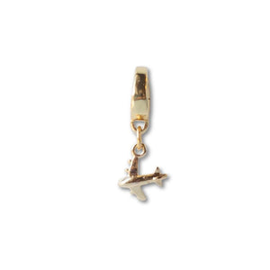 Lenny & Eva Airplane Charm - Gold