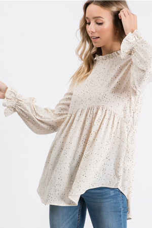 Chelsea Long Sleeve Top - Ivory