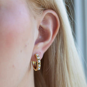 Lenny & Eva Gilded Earrings - Pearl Hoops