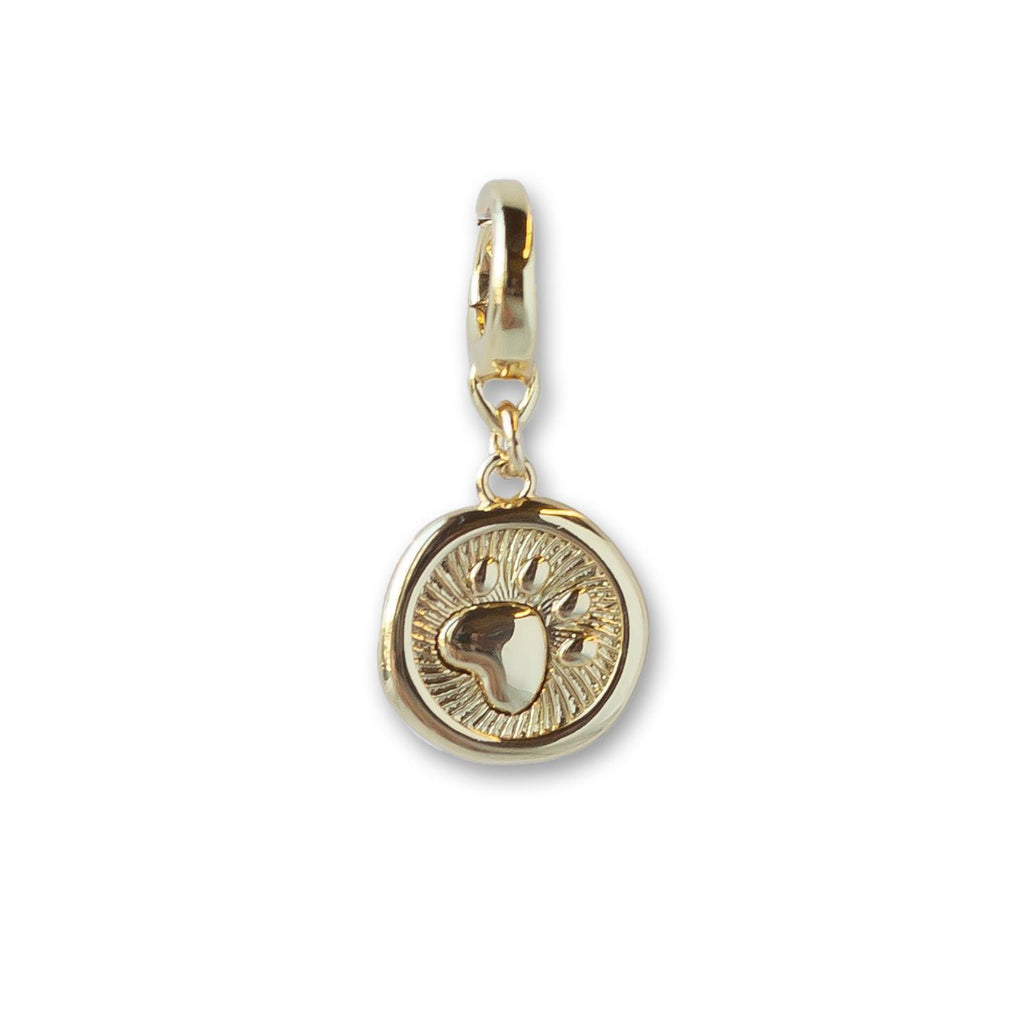 Lenny & Eva Paw Print Gold Charm