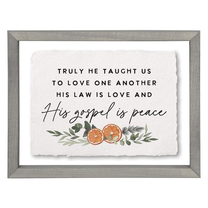 His Gospel Is Peace - Floating Wall Art Rectangle