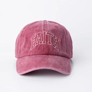 Baseball Cap - Maroon (Pigment Dye) - Faith