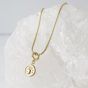 Lenny & Eva Paw Print Gold Charm