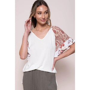 Opal Solid Knit Top - Ivory