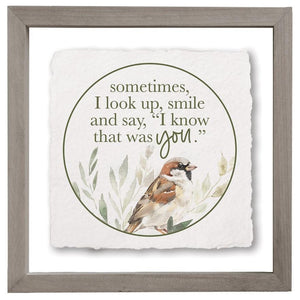 Know That Was You Bird - Floating Art Square