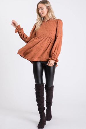 Chelsea Long Sleeve Top - Camel