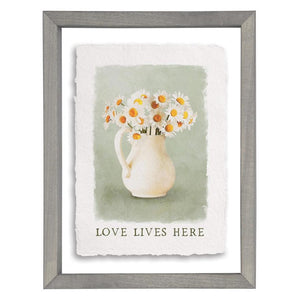 Love Live Daisies - Floating Wall Art Rectangle