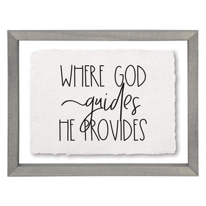 Where God Guides - Floating Art Rectangle
