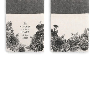 Double Oven Mitt - The Kitchen Is The Heart Of The Home
