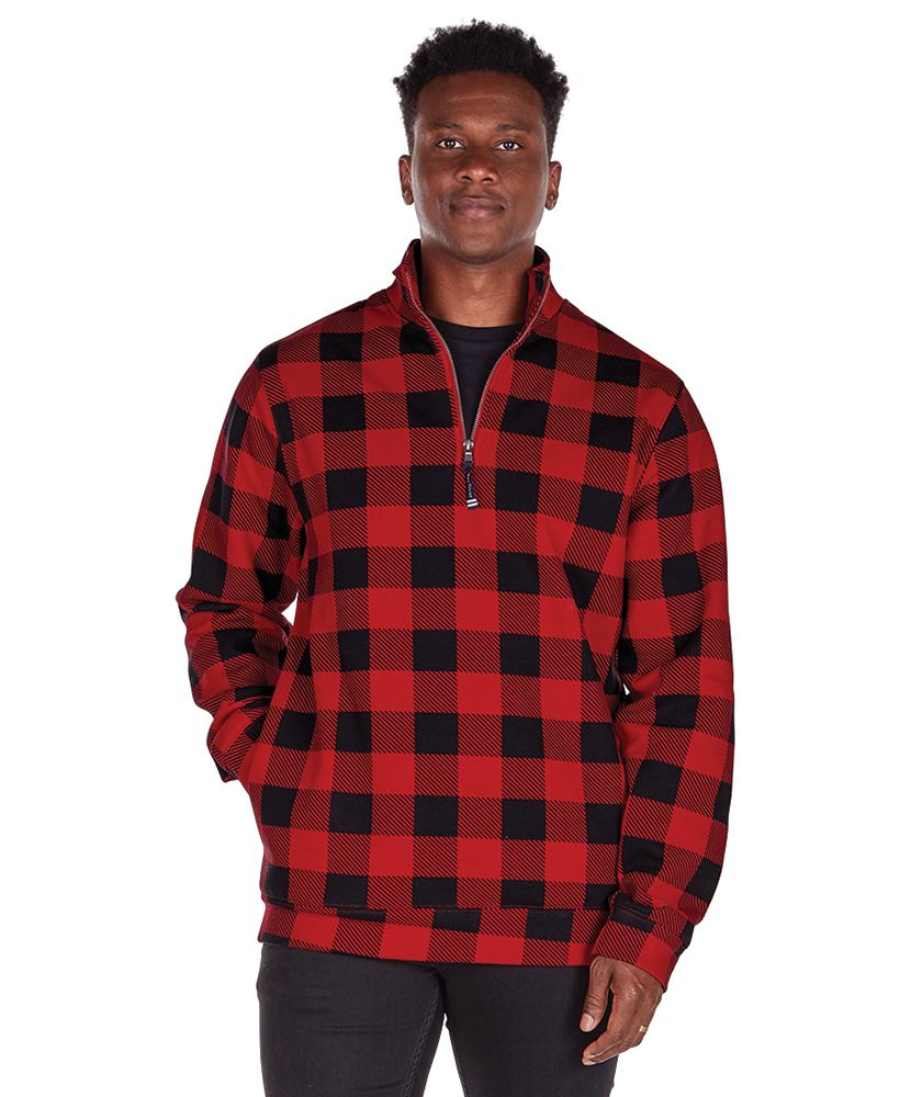 Red quarter zip sweatshirt hotsell
