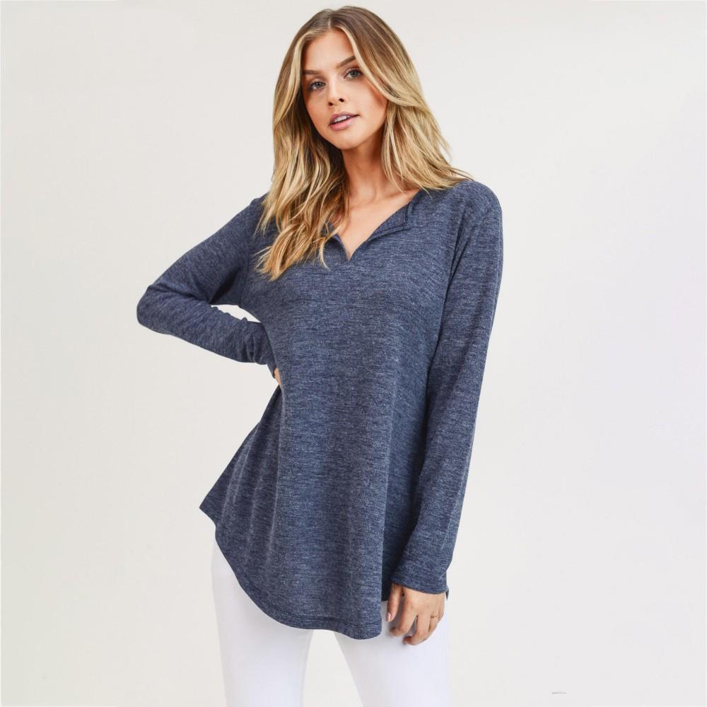 Summit Women's Long Sleeve Tunic - Denim Blue