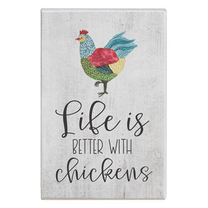 Life is Better With Chickens - Small Talk Rectangle