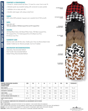 Crosswind Quarter Zip Sweatshirt - Brown Cow Print