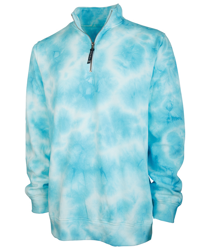 Crosswind Quarter Zip Sweatshirt Tie-Dye 9359T - Aqua