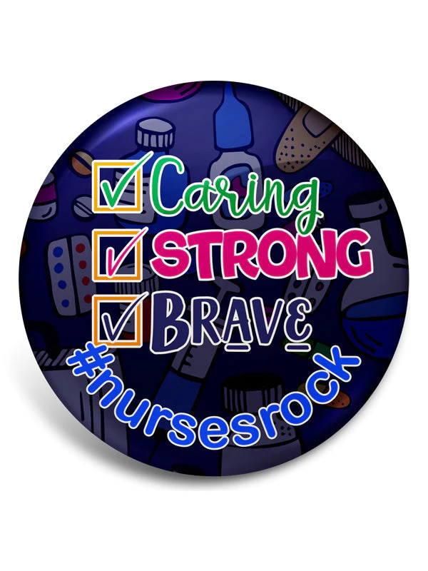 Badge Button - Printed - #NursesRock