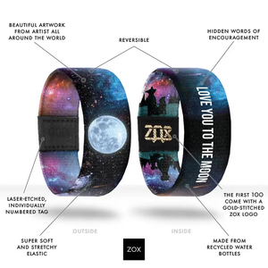ZOX Wristband - Love You To The Moon - Kids Size