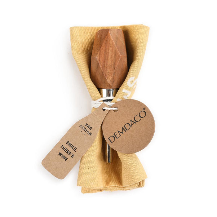 Wine Bottle Bag & Stopper - Smile