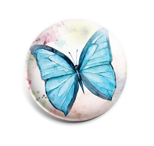 Badge Button - Printed - Dragon Fly Water Color