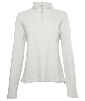 Women's Waffle Quarter Zip Pullover - Ivory