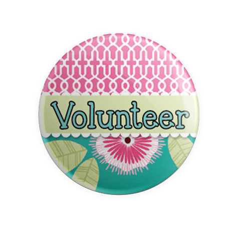 Badge Button - Printed - Citrus Volunteer