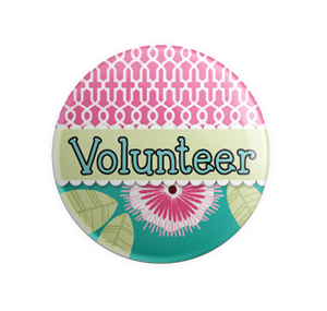 Badge Button - Printed - Citrus Volunteer