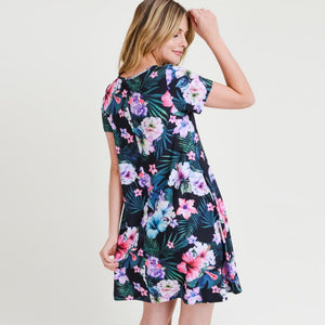 Dream Women's Short Sleeve Floral Dress