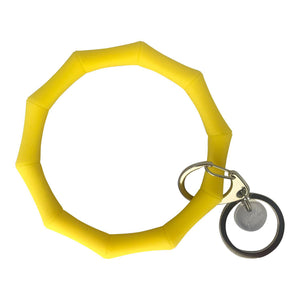 Bamboo Bracelet Key Ring - Yellow