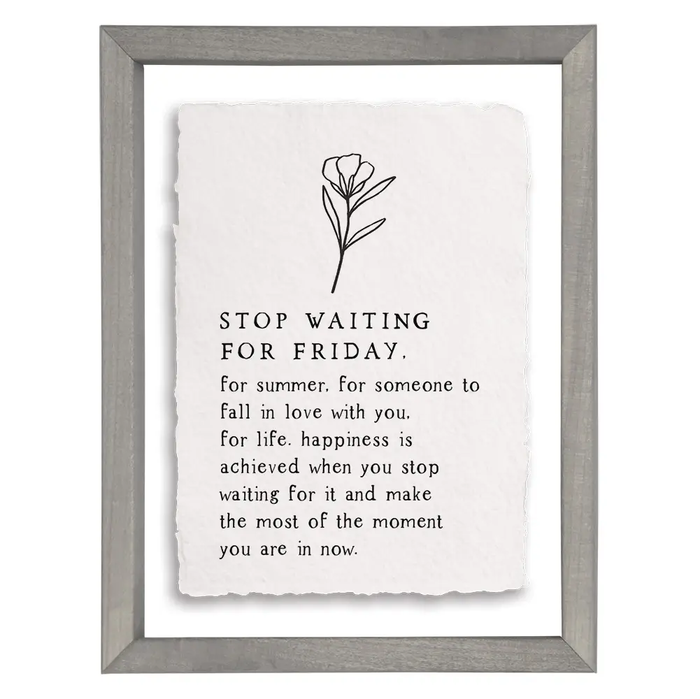 Stop Waiting - Floating Wall Rectangle