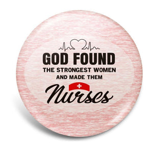 Badge Button - Printed - Strong Women Nurses