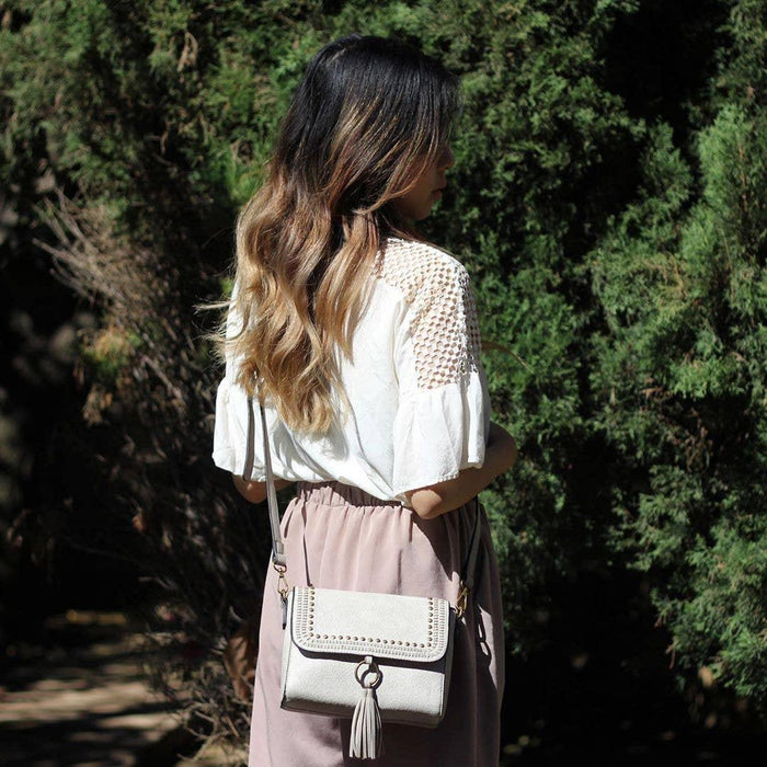 Sage Studded Crossbody