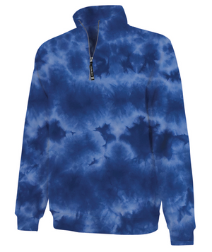 Crosswind Quarter Zip Sweatshirt Tie-Dye 9359T - Navy