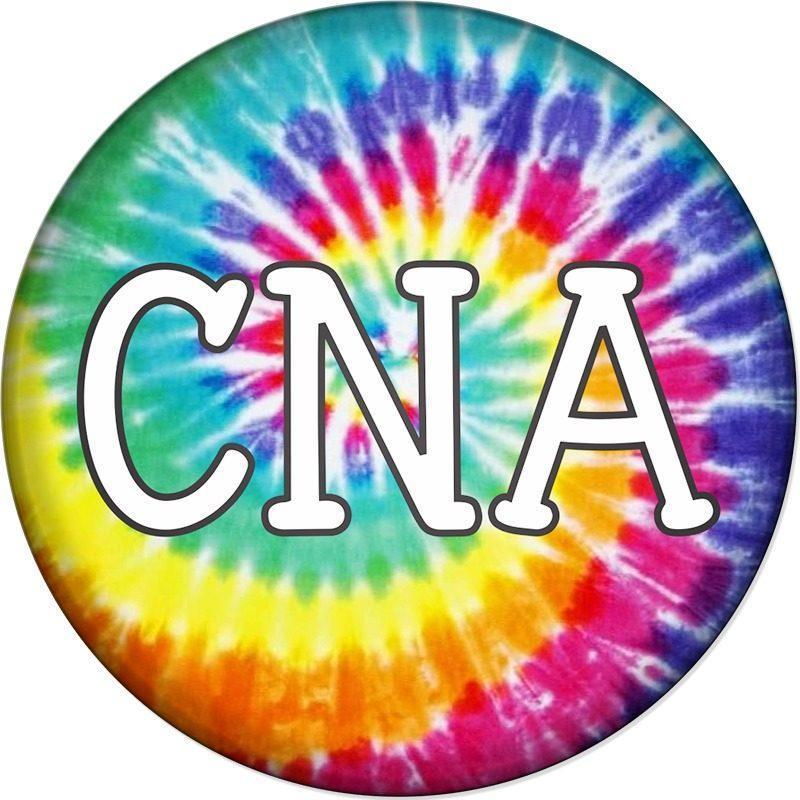 Badge Button - Printed - Tie Dye 337 - CNA