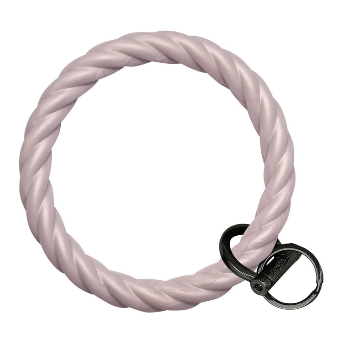 Twisted Bracelet Key Chain - Matte Silver