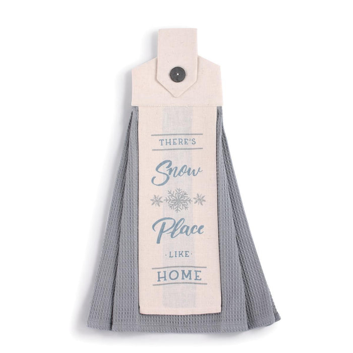 Christmas - Button Loop Tea Towel - Snow Place