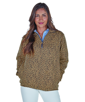 Crosswind Quarter Zip Sweatshirt - Leopard